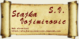 Stajka Vojimirović vizit kartica